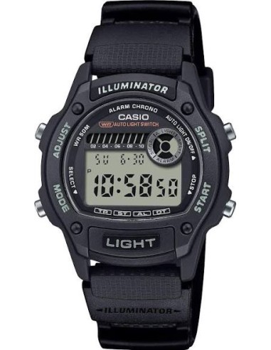 Reloj Casio Para Hombre W-220H-1A Digital Deportivo Resina Negra 100M