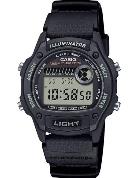 Reloj Casio Para Hombre W-220H-1A Digital Deportivo Resina Negra 100M