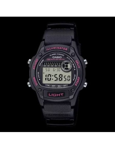 Reloj Casio Para Hombre W-220H-1A2 Digital Deportivo Resina Negra 100M 43 × 36.6 × 10.9 mm