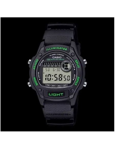 Reloj Casio Para Hombre W-220H-1A3 Digital Deportivo Resina Negra 100M