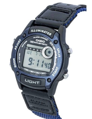 copy of reloj digital hombre Casio Sports Field W-220HF-3AV 43 × 36.6 × 10.9 mm auto-light correa de tela