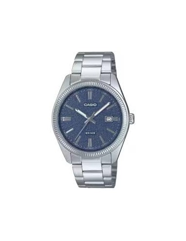 Reloj hombre analogico MTP-1302DA-2A1 correa acero inoxidable dial azul