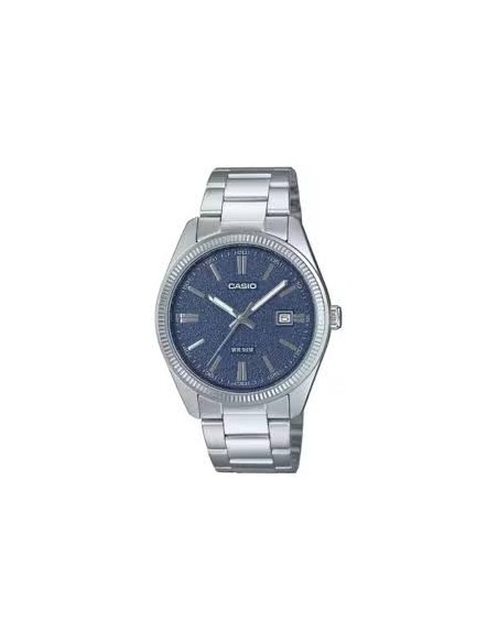 Reloj hombre analogico MTP-1302DA-2A1 correa acero inoxidable dial azul