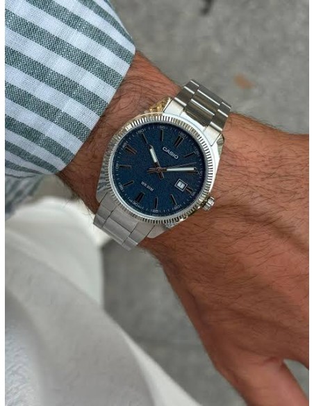 copy of Reloj hombre analogico MTP-1302DA-3AV correa acero inoxidable dial verde