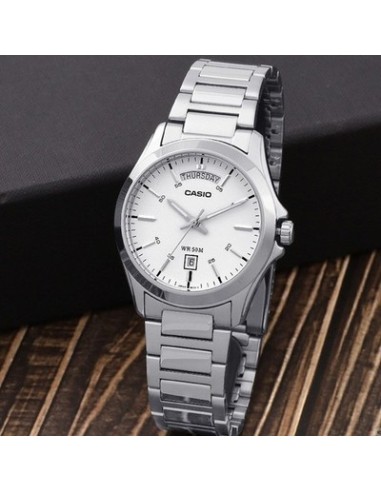 copy of Reloj Casio Para Hombre MTP-1370D-2A2 Analógico Correa Acero Plateado Esfera Azul
