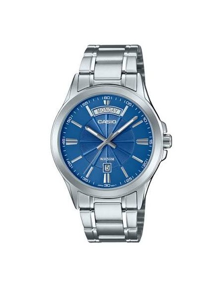 copy of reloj clásico hombre CASIO Enticer MTP-1381D-1A dial negro 40mm correa de acero 50m resistente al agua Día - Fecha