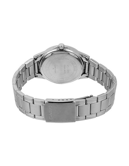 Reloj Casio Para Hombre MTS-115D-2A1 Cristal Zafiro Correa Acero Esfera Azul