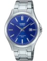Reloj Casio Para Hombre MTS-115D-2A1 Cristal Zafiro Correa Acero Esfera Azul