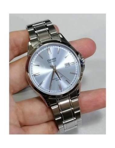 Reloj Casio Para Hombre MTS-115D-2A2 Cristal Zafiro Correa Acero
