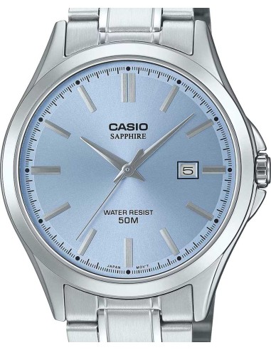 Reloj Casio Para Hombre MTS-115D-2A2 Cristal Zafiro Correa Acero
