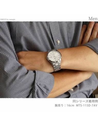 copy of Reloj Casio Para Hombre MTS-115D-2A1 Cristal Zafiro Correa Acero Esfera Azul