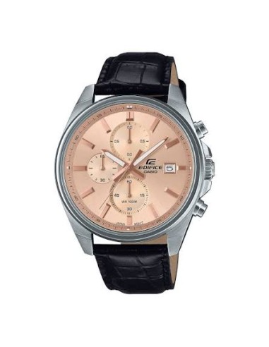 Reloj Casio Edifice Para Hombre EFV-610EL-5A Cronógrafo Correa de Cuero Marrón