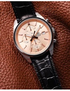 Reloj Casio Edifice Para Hombre EFV-610EL-5A Cronógrafo Correa de Cuero Marrón 2