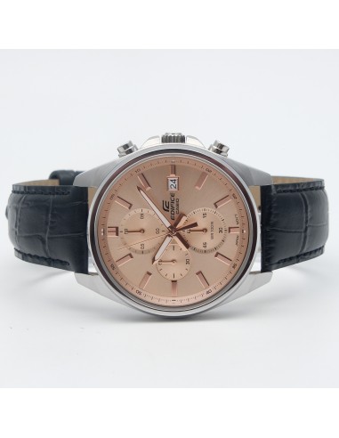 Reloj Casio Edifice Para Hombre EFV-610EL-5A Cronógrafo Correa de Cuero Marrón