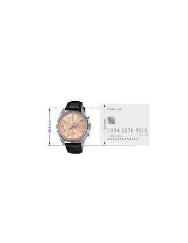 Reloj Casio Edifice Para Hombre EFV-610EL-5A Cronógrafo Correa de Cuero Marrón