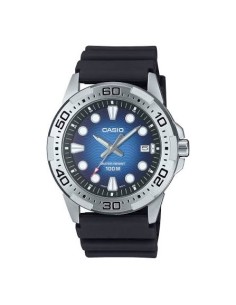 Reloj Casio Para Hombre MTD-140-2A Deportivo Resina Negra Esfera Azul 100M