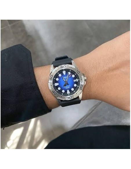 Reloj Casio Para Hombre MTD-140-2A Deportivo Resina Negra Esfera Azul 100M