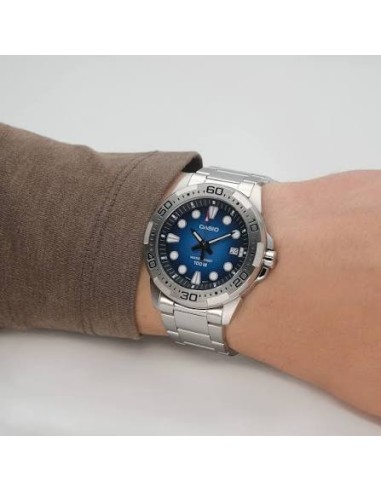 copy of Reloj Casio Para Hombre MTD-140D-1A Deportivo Correa Acero Plateado Esfera Negra 100M