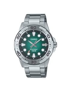 Reloj Casio Para Hombre MTD-140D-3A Deportivo Correa Acero Plateado 100M