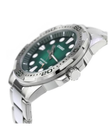 Reloj Casio Para Hombre MTD-140D-3A Deportivo Correa Acero Plateado 100M