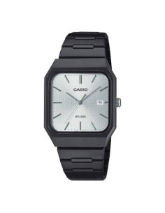 Reloj Casio Para Hombre MTP-B185B-7A Analógico Correa Acero Negro Esfera Plateada