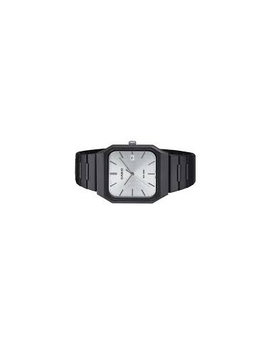 Reloj Casio Para Hombre MTP-B185B-7A Analógico Correa Acero Negro Esfera Plateada