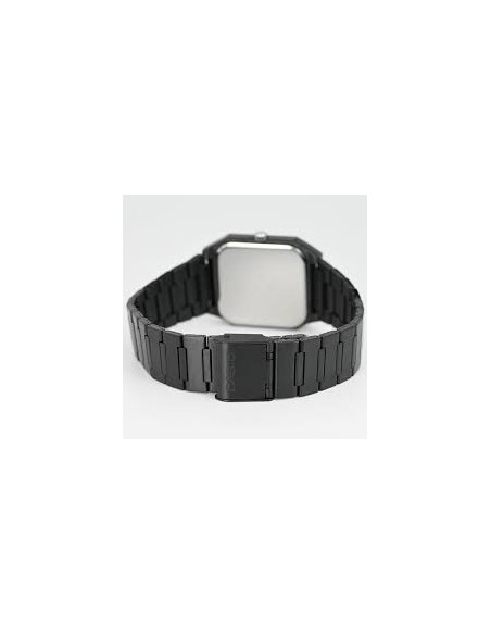 Reloj Casio Para Hombre MTP-B185B-7A Analógico Correa Acero Negro Esfera Plateada