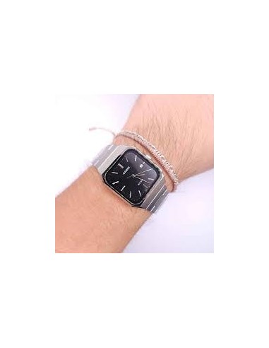 Reloj Casio MTP-B185D-1AV analógico de acero inoxidable con esfera negra de cuarzo MTP-B185D-1AV