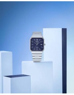 Reloj Casio MTP-B185D-2A1 analógico de acero inoxidable con esfera azul de cuarzo MTP-B185D-1AV 2