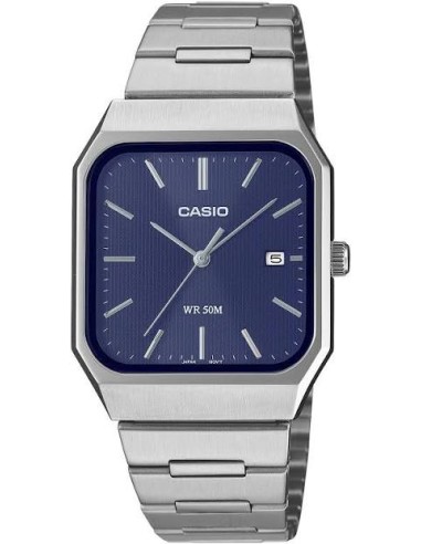 copy of Reloj Casio MTP-B185D-1AV analógico de acero inoxidable con esfera negra de cuarzo MTP-B185D-1AV