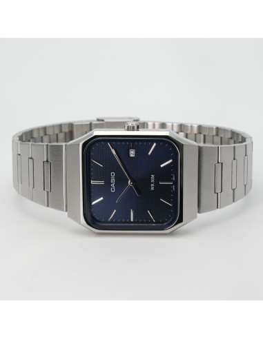 Reloj Casio MTP-B185D-2A1 analógico de acero inoxidable con esfera azul de cuarzo MTP-B185D-1AV