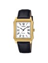 Reloj Casio Para Hombre MTP-B190GL-7B Analógico Caja Dorada Correa Cuero Marrón