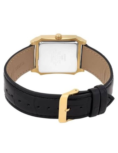 Reloj Casio Para Hombre MTP-B190GL-7B Analógico Caja Dorada Correa Cuero Marrón