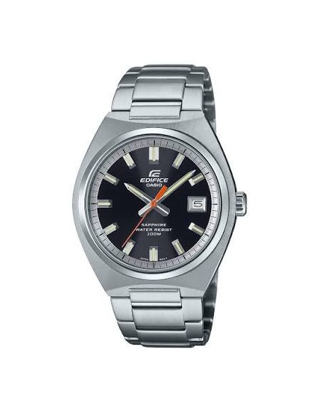 Reloj Casio Edifice Para Hombre EFB-109D-1A Cristal Zafiro Correa Acero Esfera Negra