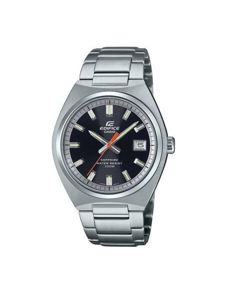 Reloj Casio Edifice Para Hombre EFB-109D-1A Cristal Zafiro Correa Acero Esfera Negra