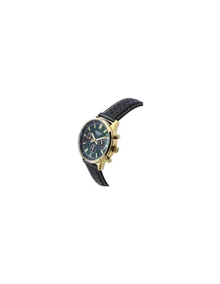 Reloj Casio Edifice Para Hombre EFR-575CL-3A Cronógrafo Correa de Cuero Esfera Verde