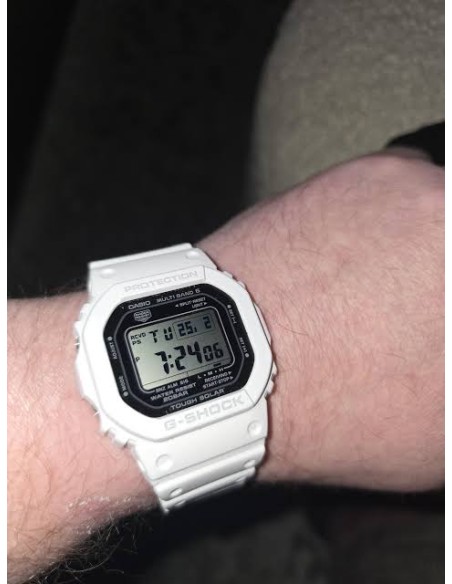Reloj Casio G-Shock Para Hombre GW-5000HS-7 Digital Correa Resina Blanca Solar 200M