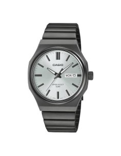 Reloj Casio Para Hombre MTP-E735B-7AV Analógico Correa Acero Negro Esfera Plateada 2