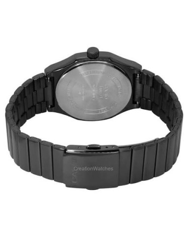 Reloj Casio Para Hombre MTP-E735B-7AV Analógico Correa Acero Negro Esfera Plateada