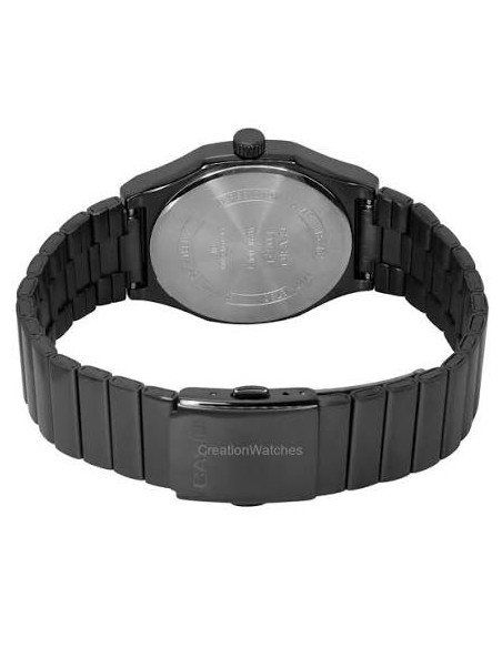 Reloj Casio Para Hombre MTP-E735B-7AV Analógico Correa Acero Negro Esfera Plateada