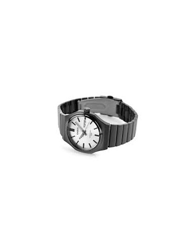 Reloj Casio Para Hombre MTP-E735B-7AV Analógico Correa Acero Negro Esfera Plateada