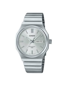 Reloj Casio Para Hombre MTP-E735D-7A Analógico Correa Acero Plateado Esfera Silver