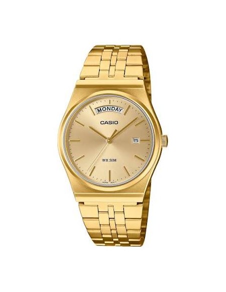 Reloj Casio Para Hombre MTP-B146G-9A Analógico Correa Acero Dorado