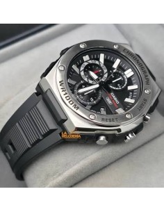 Reloj Casio Para Hombre MWA-300H-1A Analógico Deportivo Bisel Metal Correa Resina Negra 100M 2