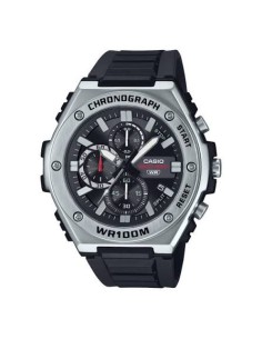 Reloj Casio Para Hombre MWA-300H-1A Analógico Deportivo Bisel Metal Correa Resina Negra 100M