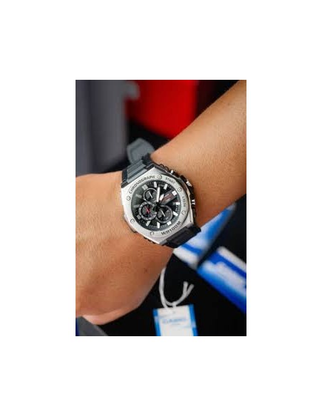 Reloj Casio Para Hombre MWA-300H-1A Analógico Deportivo Bisel Metal Correa Resina Negra 100M