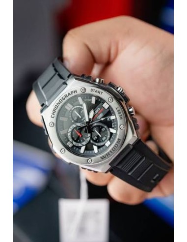 Reloj Casio Para Hombre MWA-300H-1A Analógico Deportivo Bisel Metal Correa Resina Negra 100M
