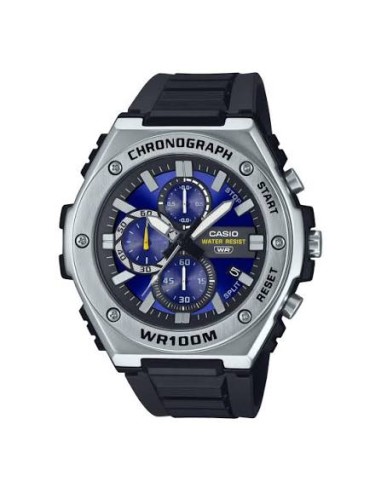 Reloj Casio Para Hombre MWA-300H-2A Analógico Deportivo Bisel Metal Correa Resina Negra 100M