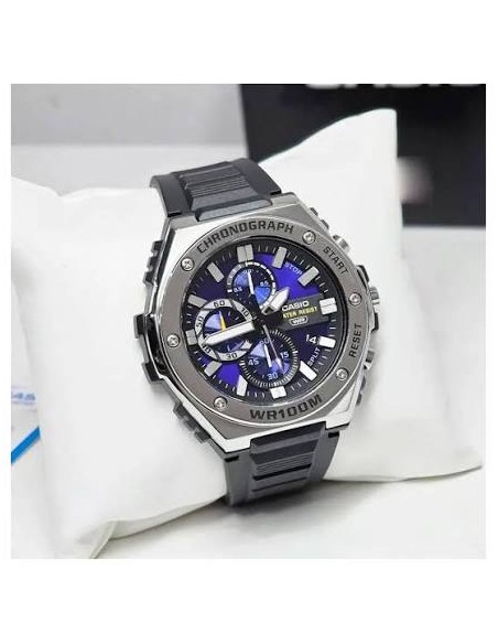 Reloj Casio Para Hombre MWA-300H-2A Analógico Deportivo Bisel Metal Correa Resina Negra 100M