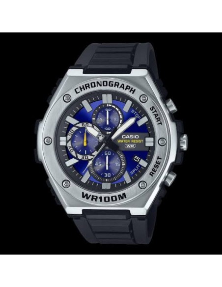 Reloj Casio Para Hombre MWA-300H-2A Analógico Deportivo Bisel Metal Correa Resina Negra 100M
